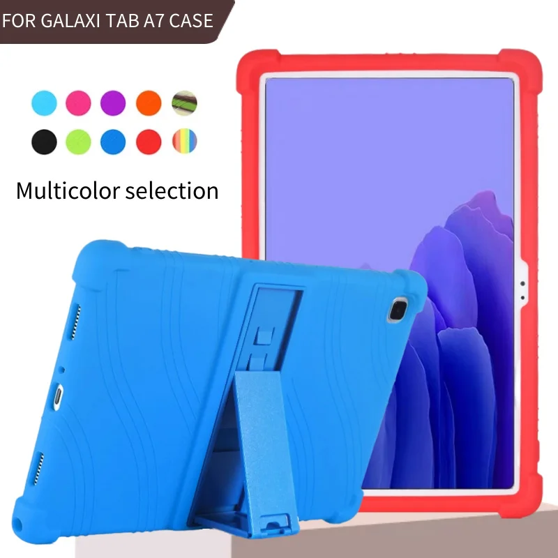 

For Samsung Galaxy Tab A7 10.4" 2020 KickStand Case Tablet Cover SM-T500 SM-T505 T507 Tablets Case Soft Silicon Protect Shell