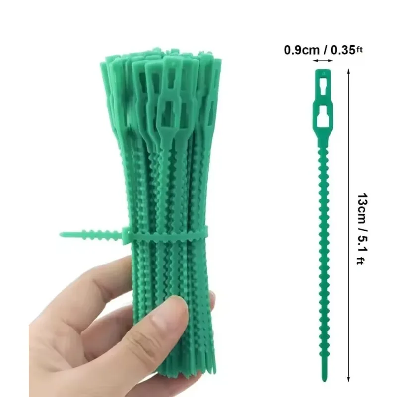 Регулируемые кабельные стяжки для растений из полиэтилена 50 шт.