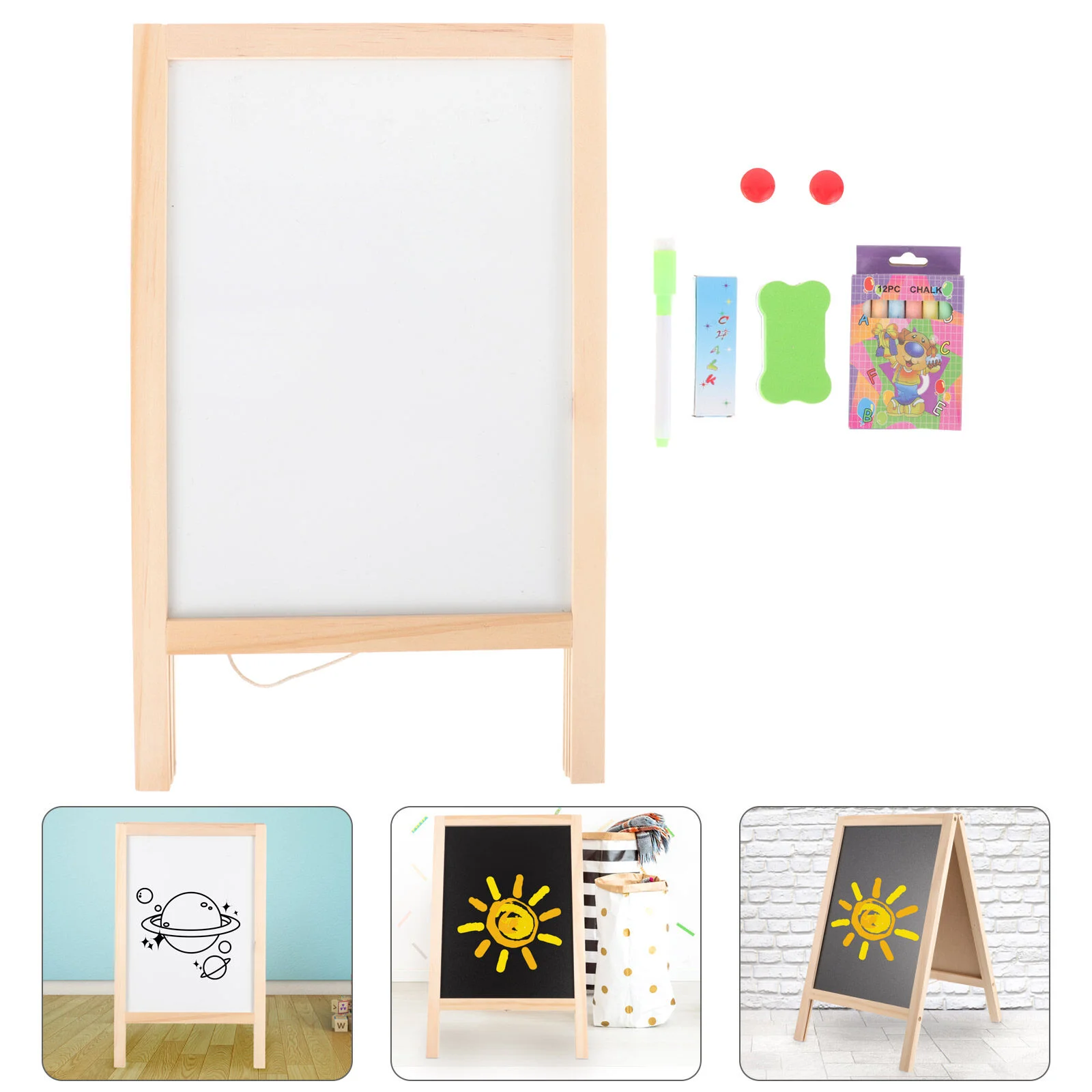 

Erasable Writing Board Chalk Kids Decor Whiteboards For Students Students Chalkboard Children Wooden Pad Freestanding Drawing