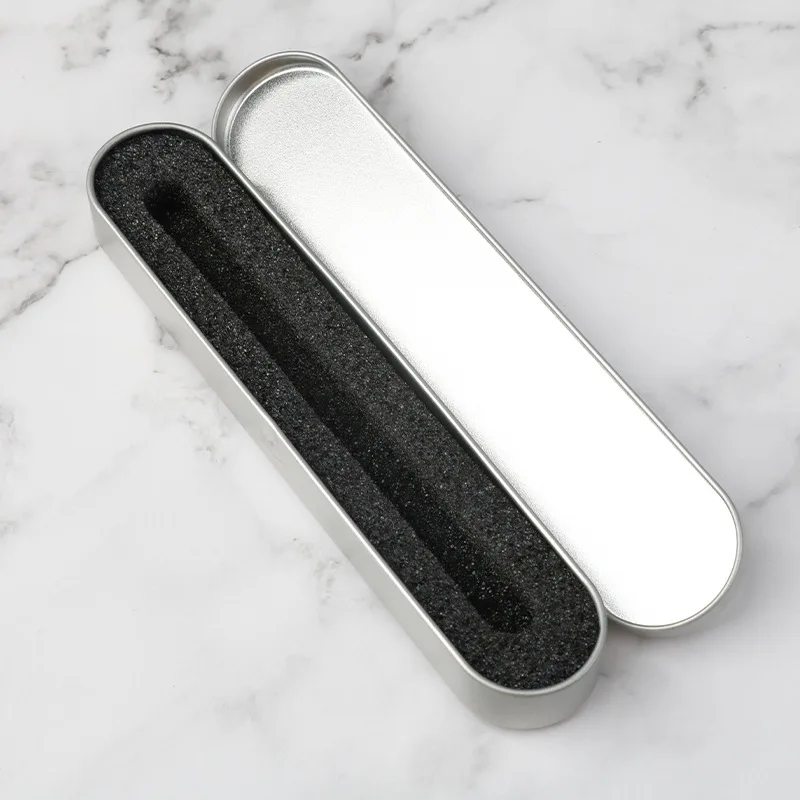 100 шт./лот коробка для перьевой ручки металлический пенал школьные канцелярские