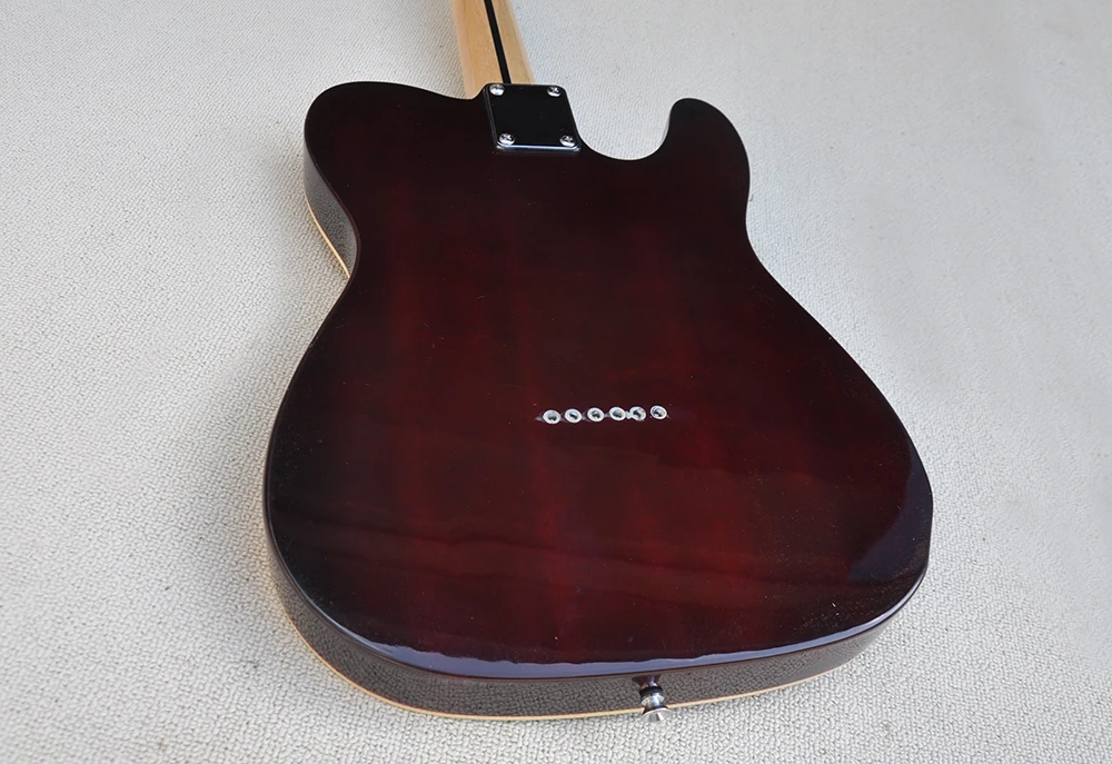 Электрическая гитара Sunburst с левой рукой 6 струн кленовым грифом 22 Лада по