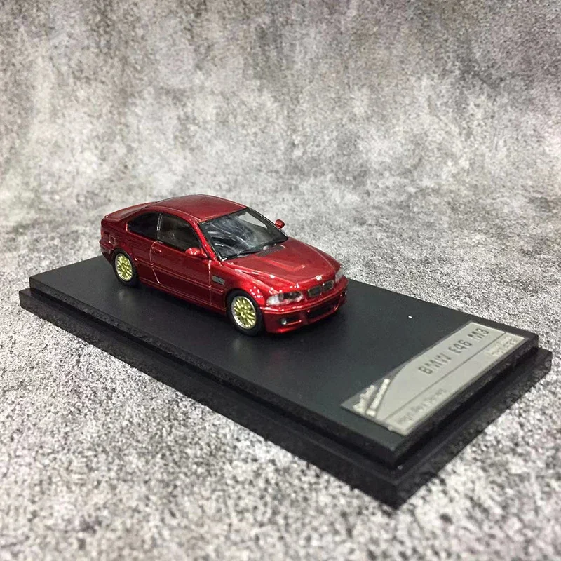 1:64 BMW E46 M3 красный статический дисплей из сплава модель автомобиля коллекция для