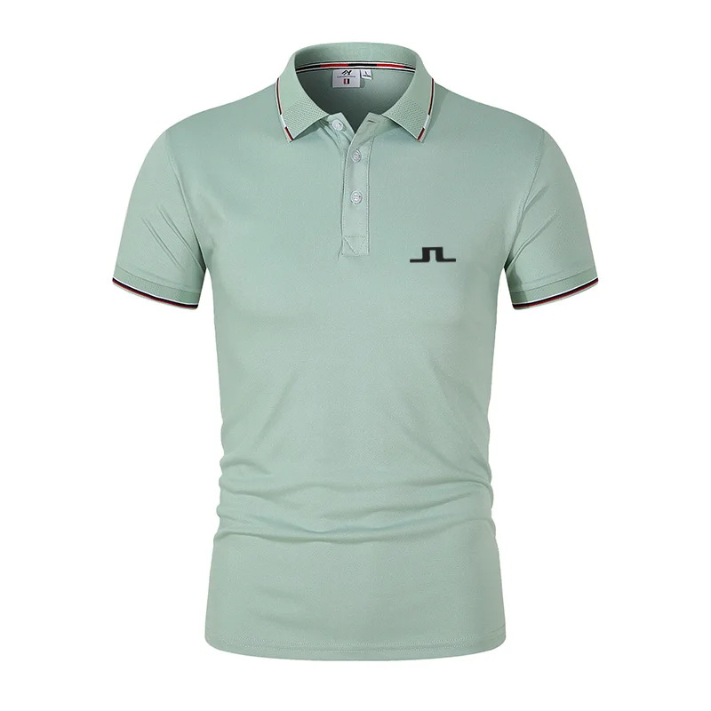 

Summer New Casual Breathable J Lindeberg Golf Shirts Men's Casual Short Sleeves Summer Polo Shirts Sports T Shirts Men's Tops