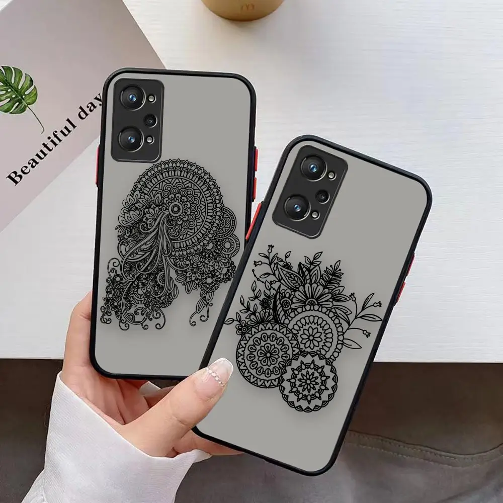 

Sexy Flowers Mandala Floral Shockproof Funda Case For Realme 3 5 6 7 7I8 8I 9 10 GT MASTER NEO2 X7 XT PRO 5G PLUS Case Carcasa