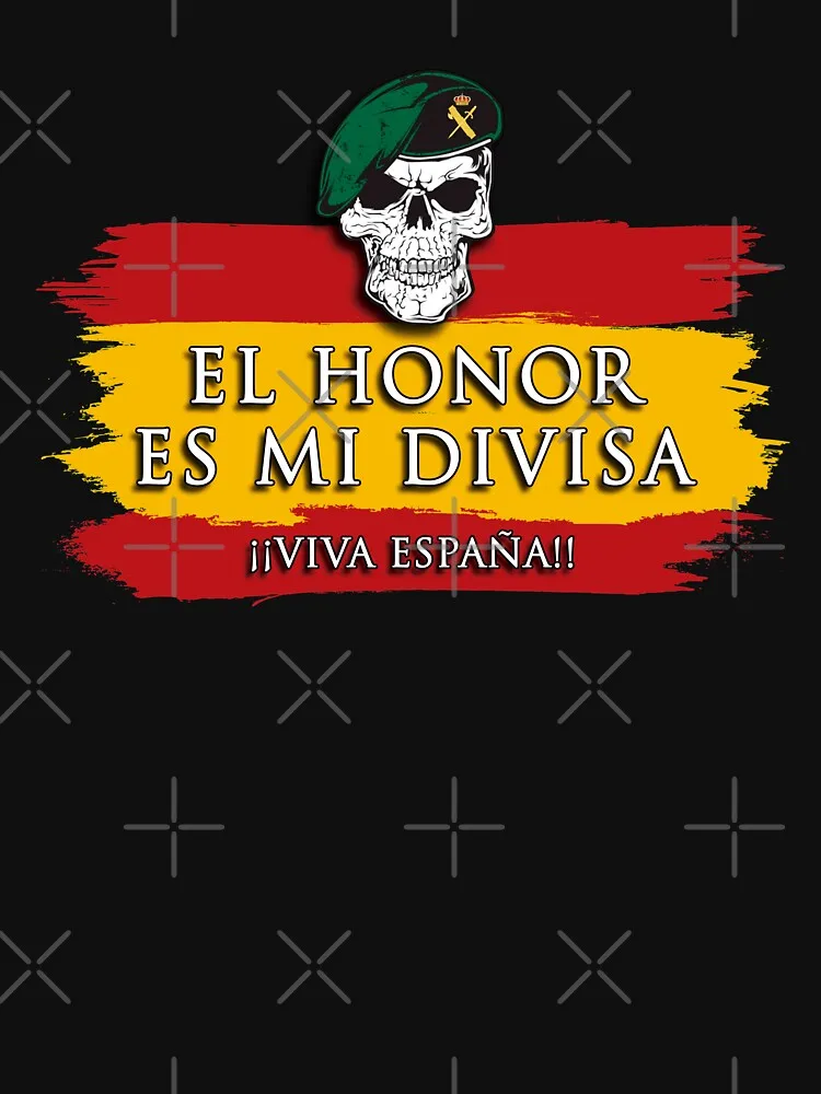 Фото Футболка «EL HONOR, ES MI DIVISA» мужская с испанской Гражданской защитой, Повседневная рубашка с короткими рукавами, из 100% хлопка, с круглым вырезом,... №2