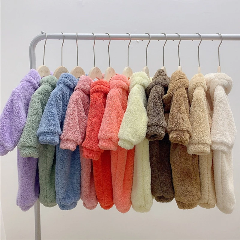 

Winter Baby Rompers for Toddler Girl Boy Hooded Jumpsuits Thick Warm Onesie Clothes Kids Costumes