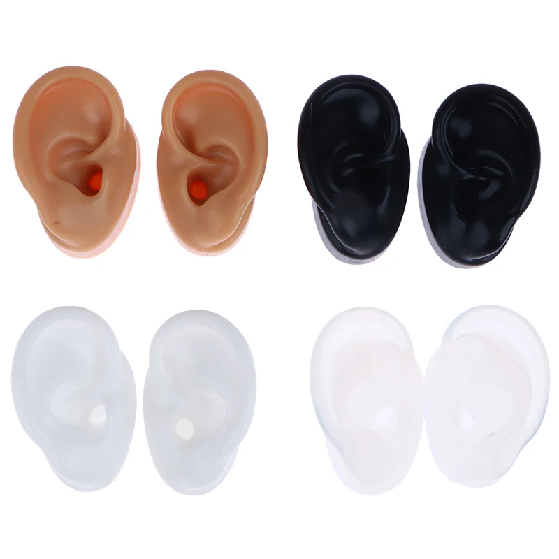 

Мягкая силиконовая модель уха для слухового аппарата 1:1, модель человеческого уха, реквизит для демонстрации, Обучающие инструменты, серьги с дисплеем