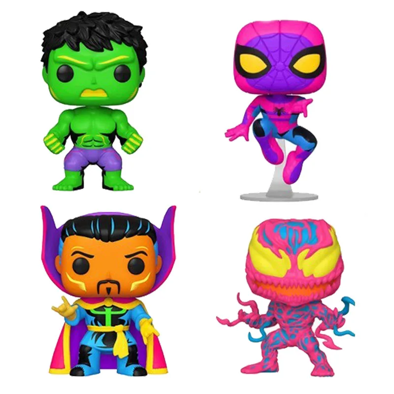 

Avengers Doctor Strange Hulk Spider Man Luminous 10cm Doll Anime Figure Collection Model Toy Decoration Christmas Gift Kids