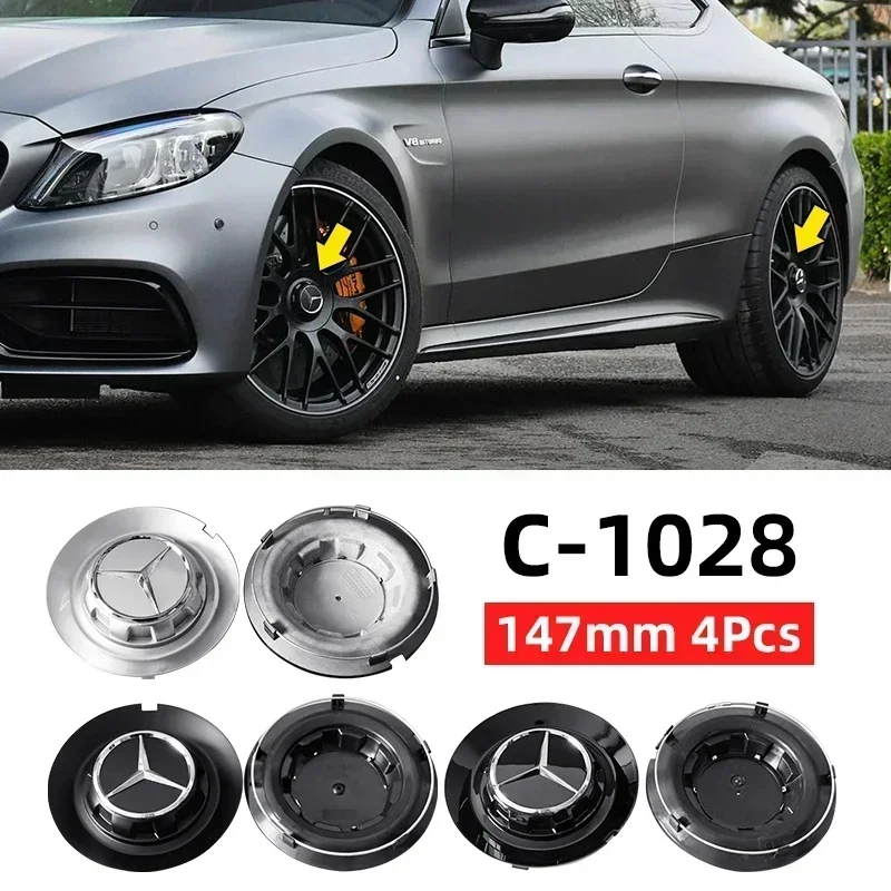 Для Mercedes Benz AMG 4 шт. 147 мм C-1028 17028 Крышка центральной ступицы колеса автомобиля