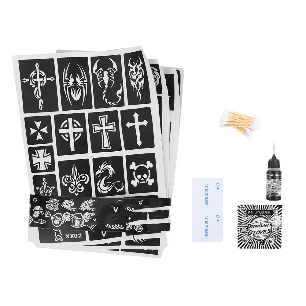 

Шаблон для татуировок, временная наклейка, полуперманентные водонепроницаемые шаблоны для татуировок, чернила, Женская наклейка для татуи...