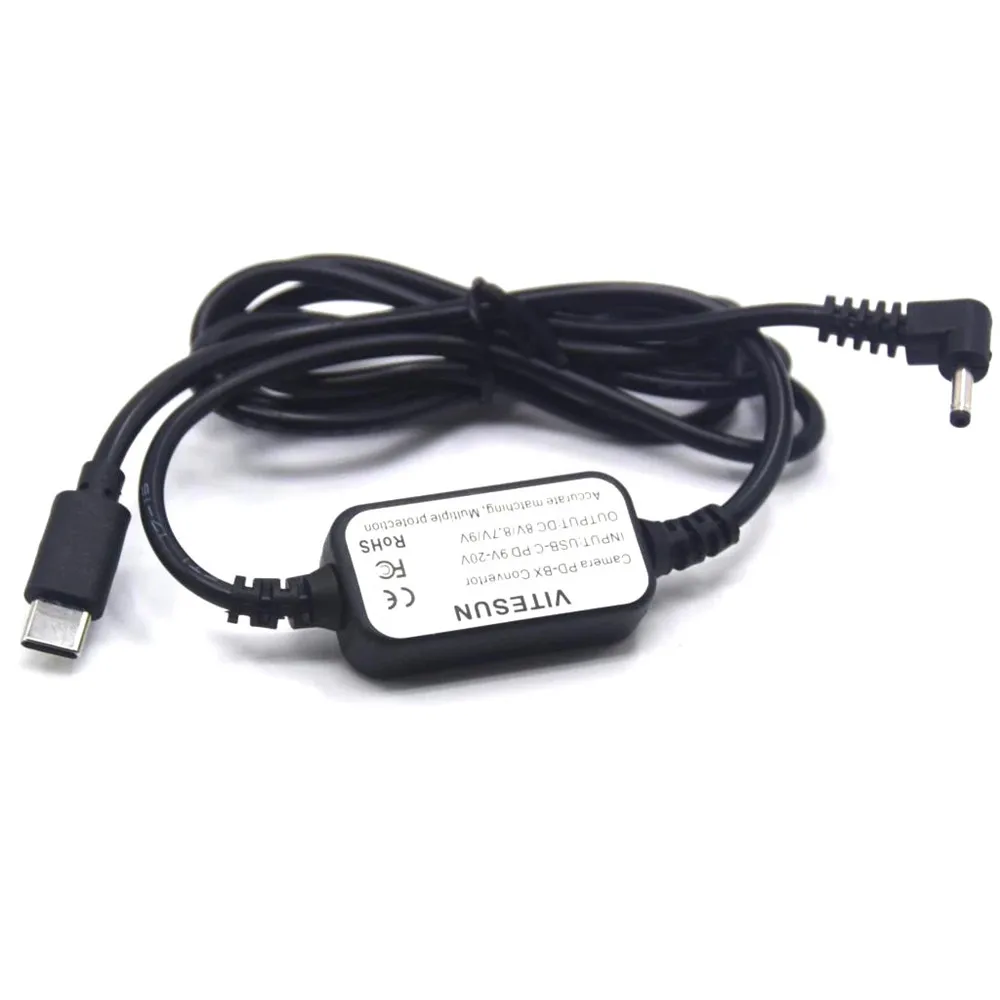 Кабель-адаптер USB-C PD для Canon LP-E8 DR-E8 LP-E10 LP-E12 DR-E15 LP-E17 LP-E5 NB-10L NB-2L