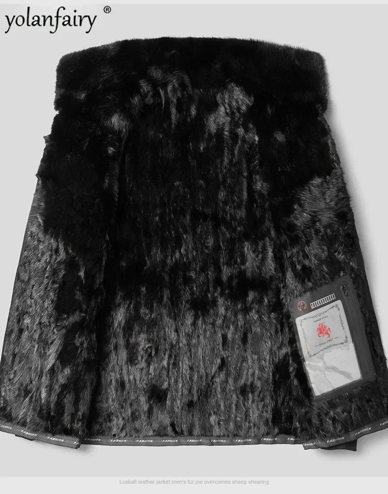 Новые зимние парки мужские пальто из цельного норкового меха мужская куртка с