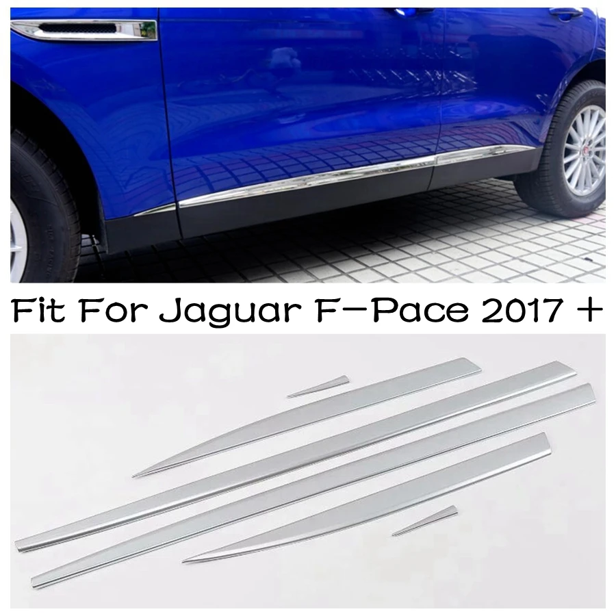 

Car Body Molding Door Side Line Trim Cover Protector Accent Garnish Strip 6PCS Fit For Jaguar F-Pace 2017 - 2022 Accessories