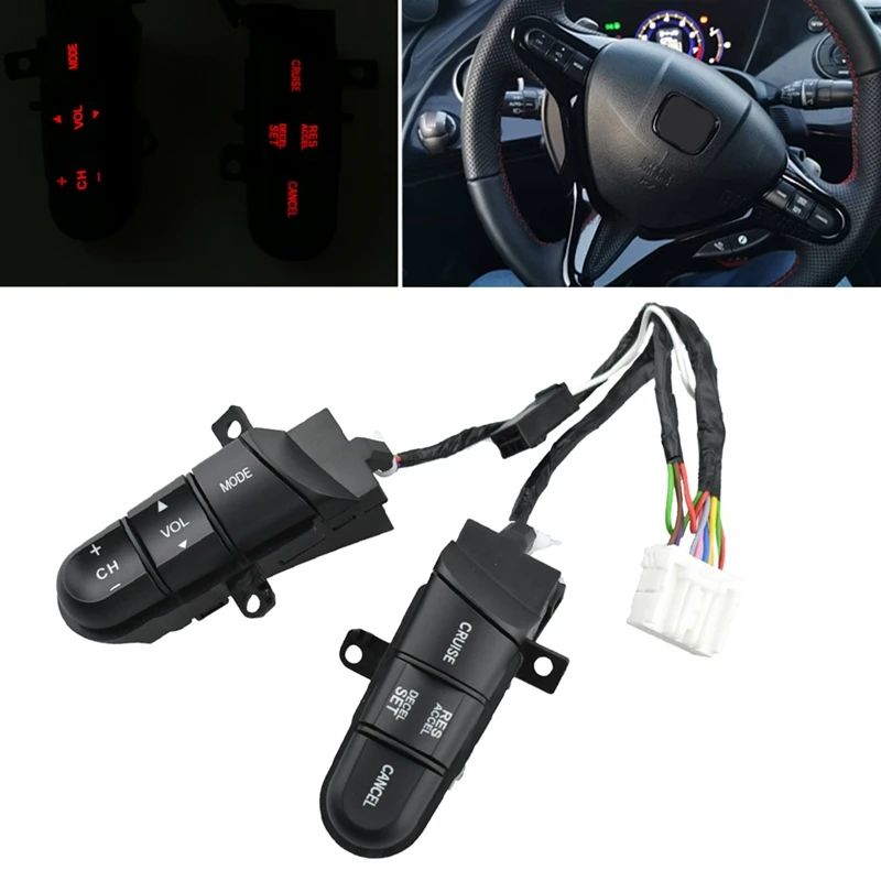 

36770-SNA-A12 Steering Wheel Audio Control Switch Button for Honda Civic 2006-2008 (Red Light)