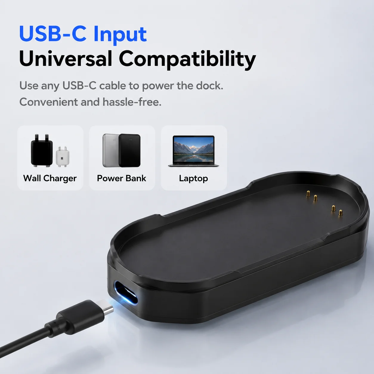 Фото Зарядная база USB-C для диктофона PLAUD NotePin AI, компактная станция быстрой зарядки, элегантный дизайн, зарядная док-станция. №3