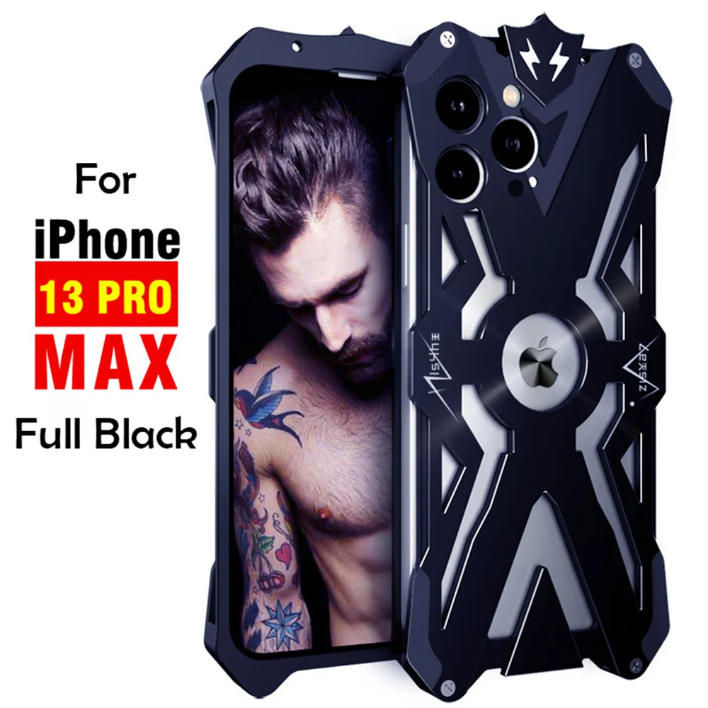 

For iPhone 13 Pro Max Metal Armor Case Luxury Aluminum 13 Pro Phone Cover Shockproof Funda Coque For iPhone 13 Pro Max Case Capa