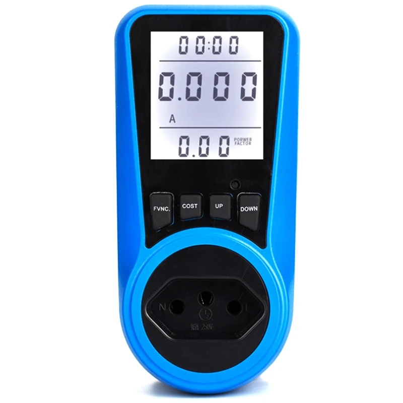 

Socket Digital Current Meter Voltmeter AC Power Meter Time Watt Power Energy Tester Wattmeter - EU Plug