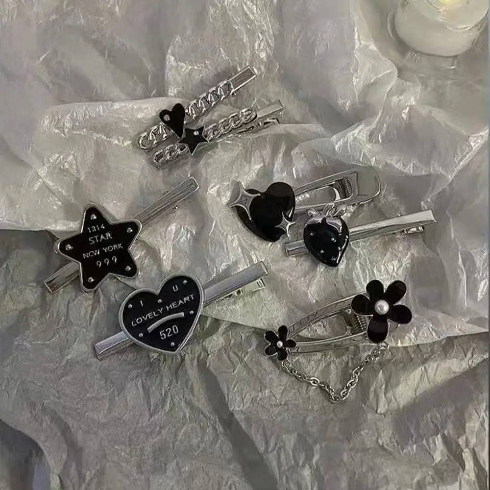 

Barrettes Flower Star Children Hair Clips Spring Hair Clips Y2K Hair Clips Women Hairpins Korean Duckbill Clips Chain