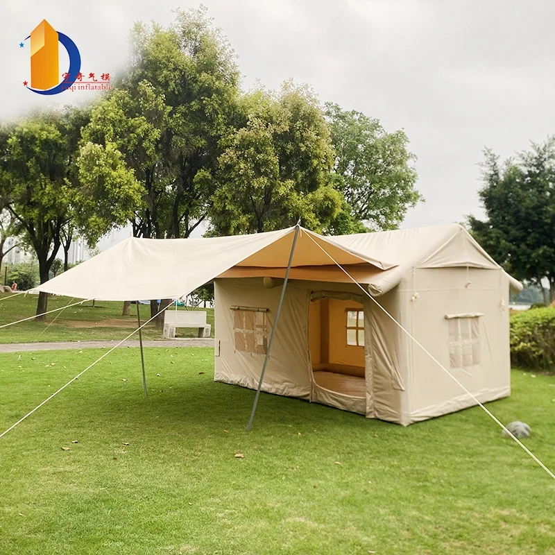 

Factory Direct Sales cotton air pole glamping inflatable house camping tent camping equipment