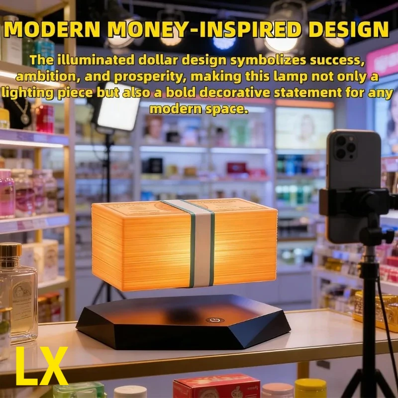 Лампа-копилка GTA5 Maglev Golden Lantern: игровая периферия Grand Theft Auto, аналогичная лампе Grand Theft Auto Floating Money, для подарка, лампа в виде доллара (art.: 3920da63b528e) - 3920da63b528e