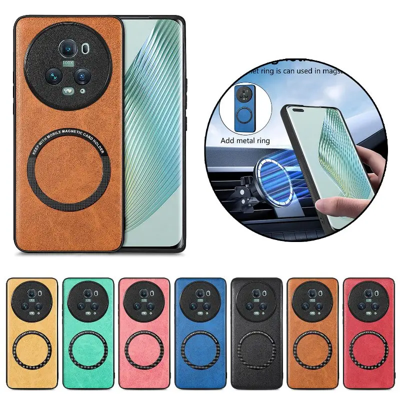 

Solid Color Magnetic Ring Back Cover For OPPO F19 A1 A97 A96 Reno 9 Pro 8T 7Z 6Z Find X5 Fashion Slim Leather Phone Case