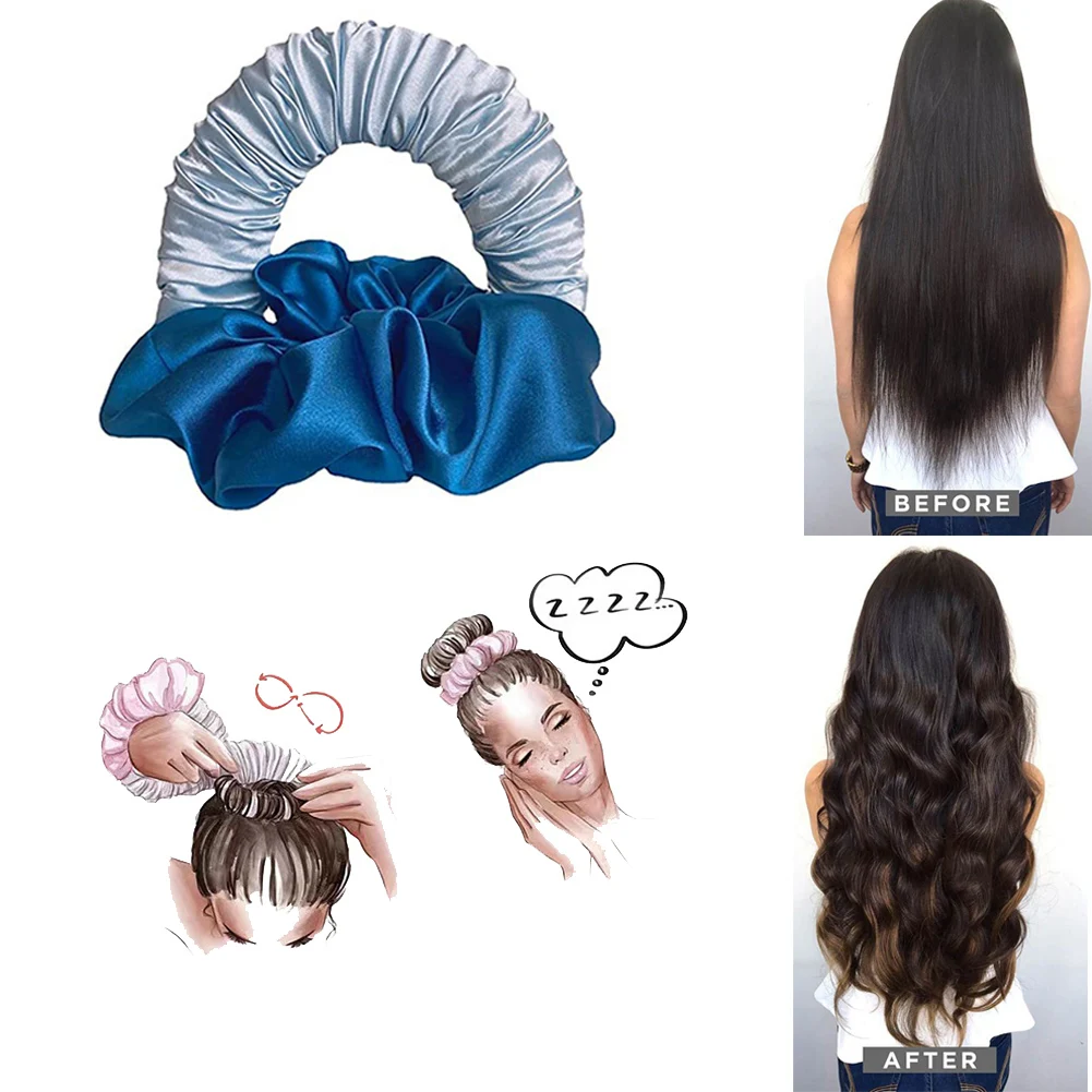 

Lazy Heatless Curling Rod Headband Hair Roller Wave Formers Wet Wavy Bundles No Heat Curls Hair Styling Tools Curl Bar Hair Band