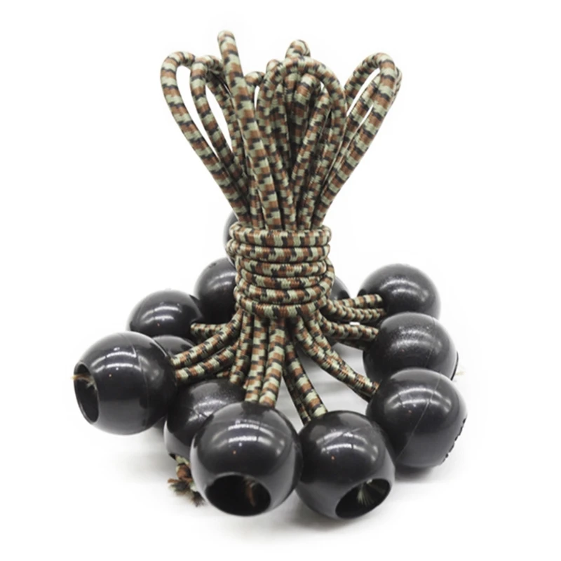 

10Pcs Strong Elastic Rope Ball Bungee Cord Stretch Wire Sleeping Bag Fixed Rope