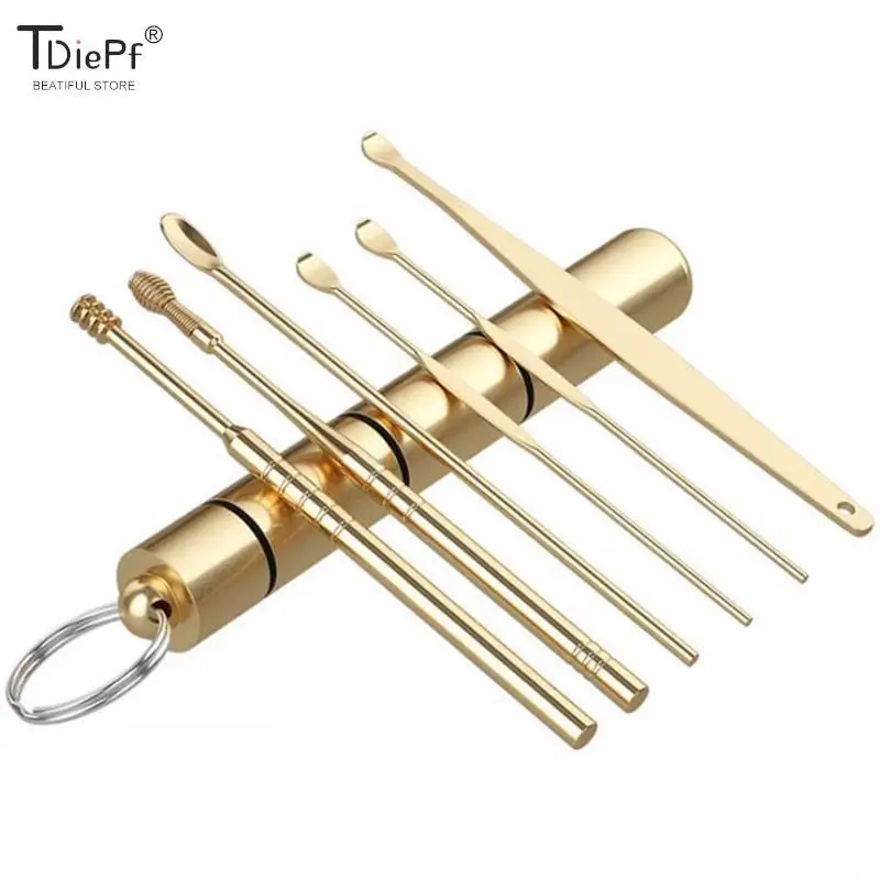 

6/7Pcs Ear Wax Removal Kit Ear Wax Remover Ear Wax Removal Tool Stainless Steel Earpick Ear Cleaner Spoon Ear Care Cleaning Tool