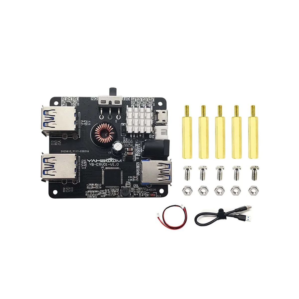 

USB3.0 HUB Expansion Board Suitable for ROS Robot Car Sunrise X3 PI Raspberry Pi JETSON NANO Series Motherboard