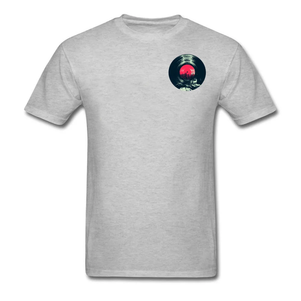 

Vinyl Records Forest Deer Printed Orange T Shirts Christmas Elk Funny Hip Hop Music Tops T-Shirt New Teeshirt Pure Cotton Design