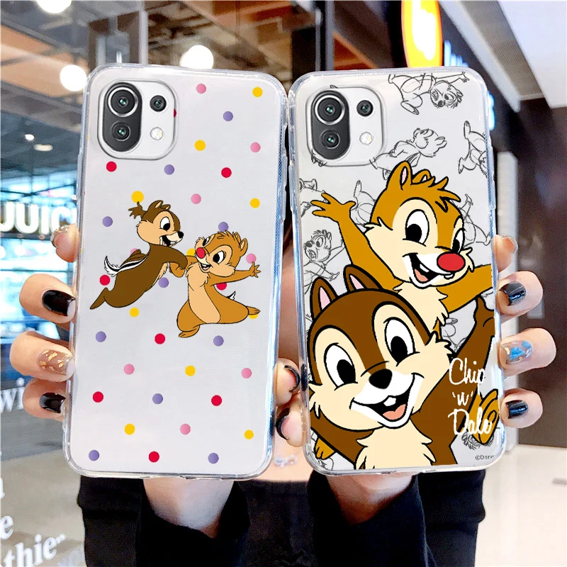 

Disney Chip 'n' Dale Cartoon For Xiaomi 13 Lite 12T 12S 12 11 Ultra 11T 10T 9 Pro 5G Transparent Phone Case Cover