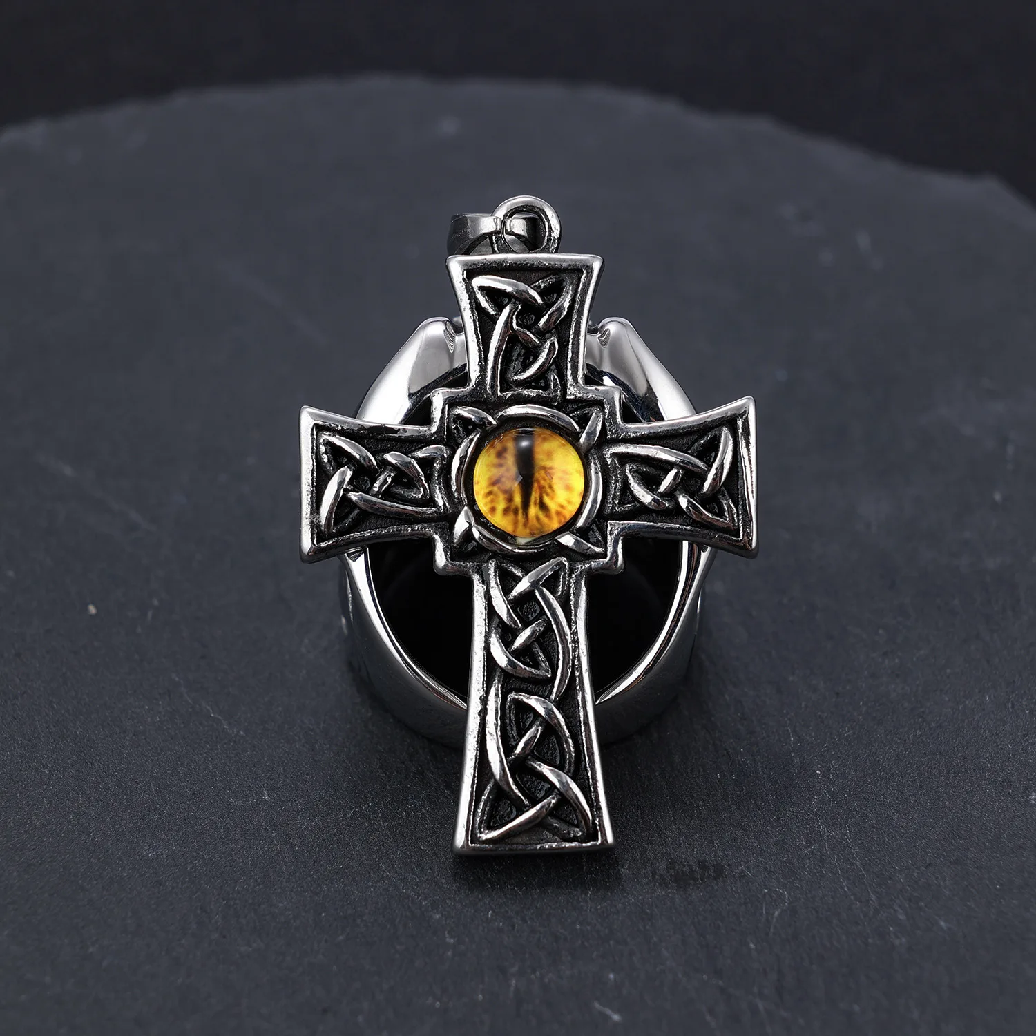 

Vintage Stainless Steel Series Jewelry Fashion Trend Cross Devil'S Eye Pendant Trend Men'S Accessories Gifts