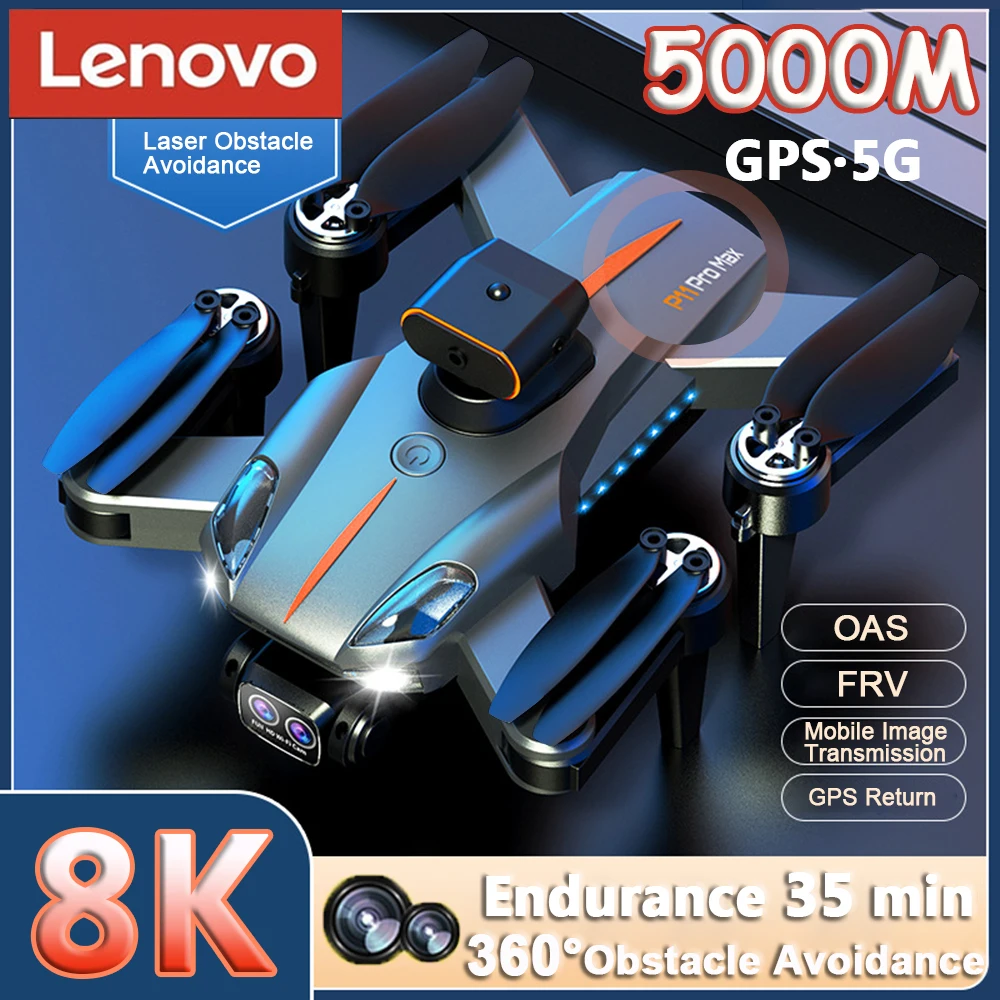 

Lenovo P11 Pro Drone GPS 8K HD Dual Camera Professional Aerial Photography Obstacle Avoidance Quadrotor Flight Distance 5000m