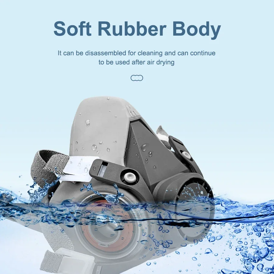 Химическая респираторная маска 6200 с набором фильтров PPE для покраски распылением