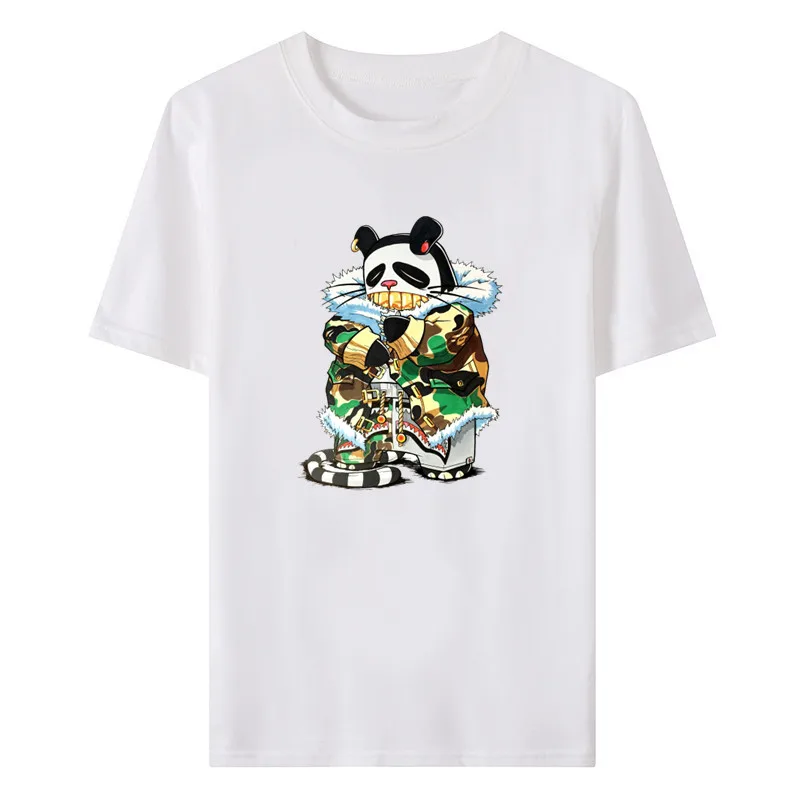 

Fashion trend simple summer new casual round neck all-match cartoon t-shirt
