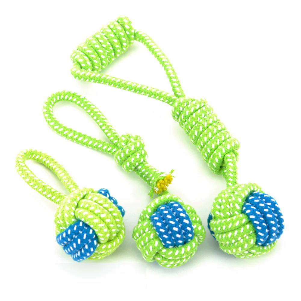 

Durable Dog Chew Toy Ball Hard To Break Pet Rope Toys free shiping Pet Accessories Small Dog Teeth Cleaning Toy supplies