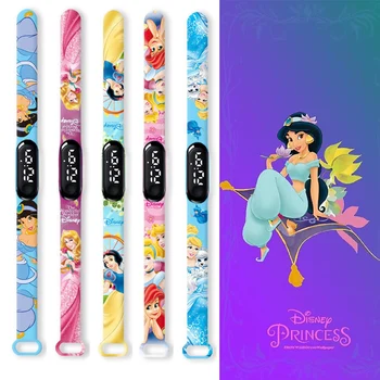 Disney Princess Snow White Strap LED Electronic Watch For Girls Colorful Touch Bracelet Children's Watches Waterproof Clock 1