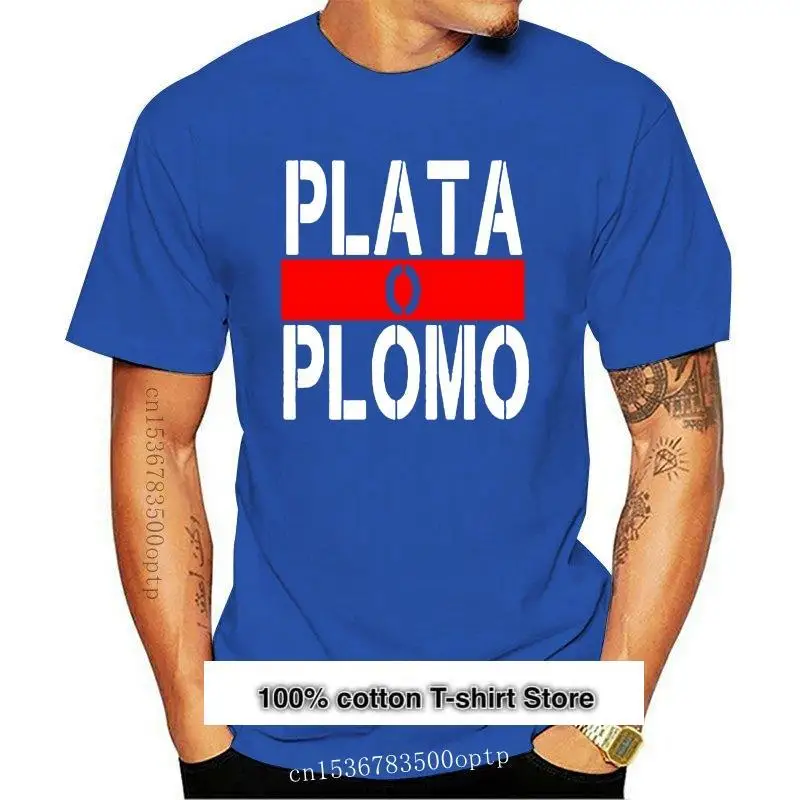 

Camisetas con estampado de Pablo Escobar para hombre, camisas de Plata O Plomo, de Plata O Plomo, nueva moda