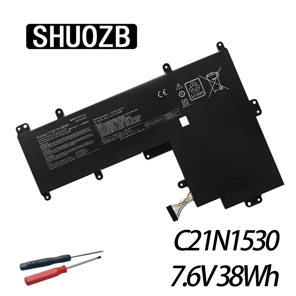 SHUOZB C21N1530 Аккумулятор для ноутбука Asus Chromebook C202SA C202SA-GJ0048 Series VivoBook E201NA 0B200-01990000 7,6 V 38WH