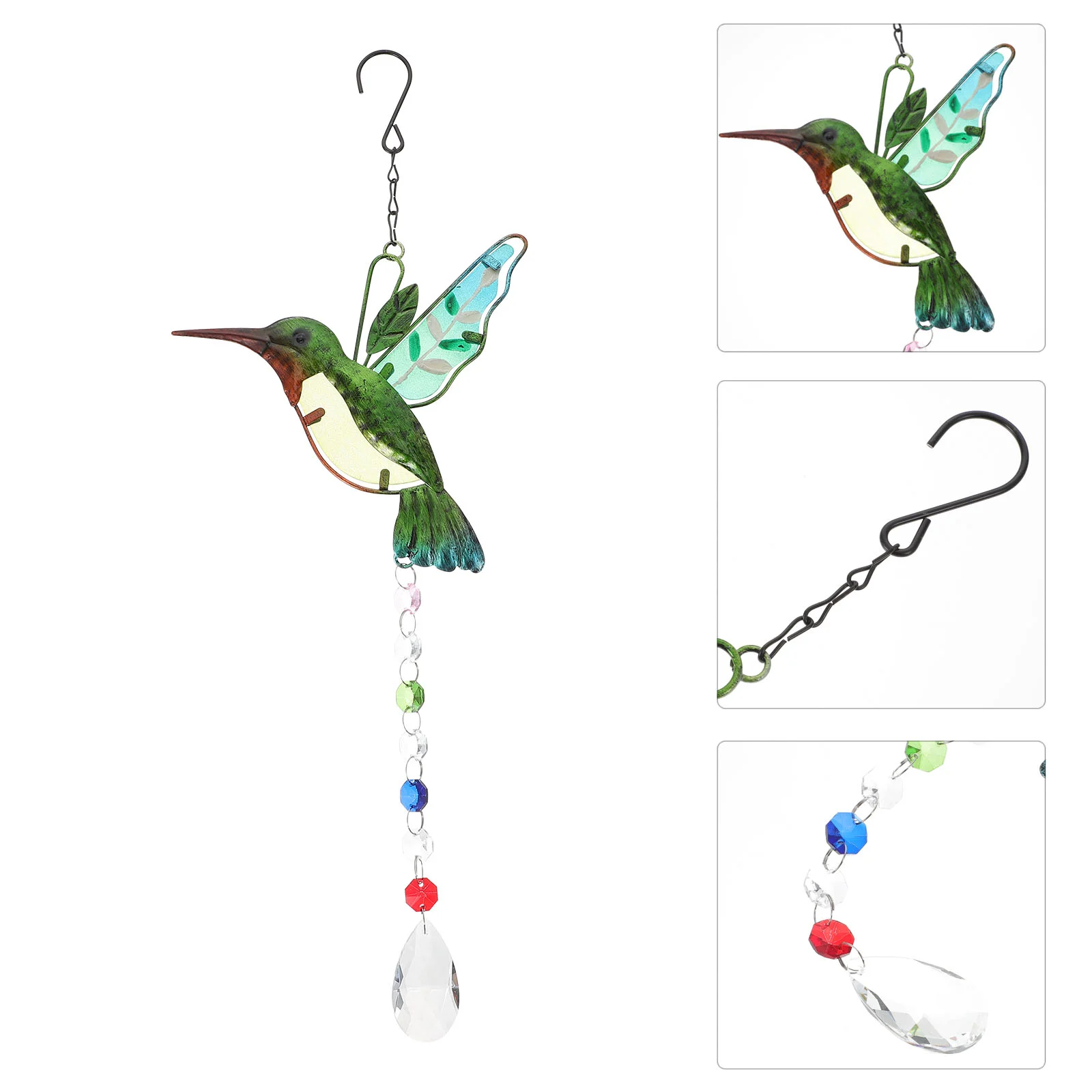 

Delicate Crystal Pendant Garden Decoration Crystal Hummingbird Crafts Ornament