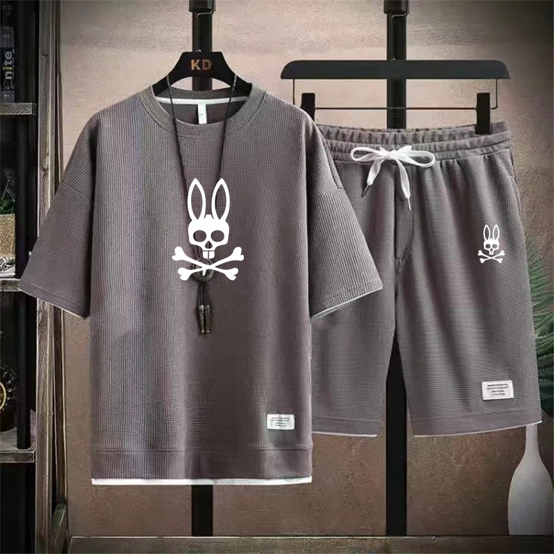 2023 Men's Set T-shirt and Shorts Fashion Digital Printing Two Piece Casual Wear Men's Fashion Clothing