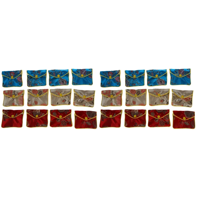 

24 X Jewellery Jewelry Silk Purse Pouch Gift Bag Bags