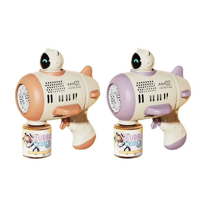 

Bubble Machine Rocket Fully Automatic 12 Holes Shape Astronaut Blower with Light Bubble-Gun Boys Girls Birthday Gift