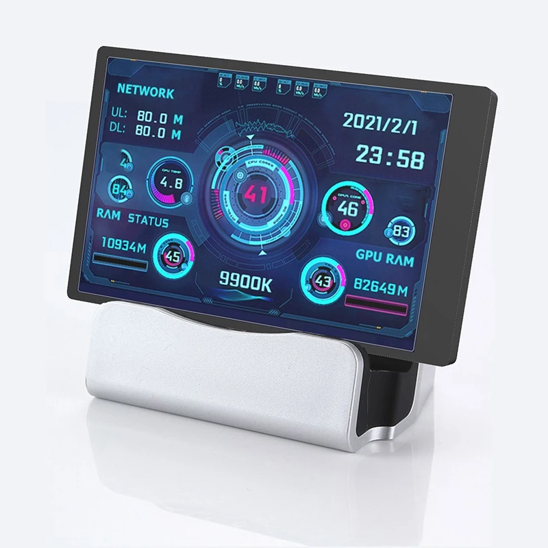 

3.5 Inch IPS Type-C Secondary Screen For Computer CPU GPU RAM HDD Dislay 328X480 USB Monitor For Freely AIDA64