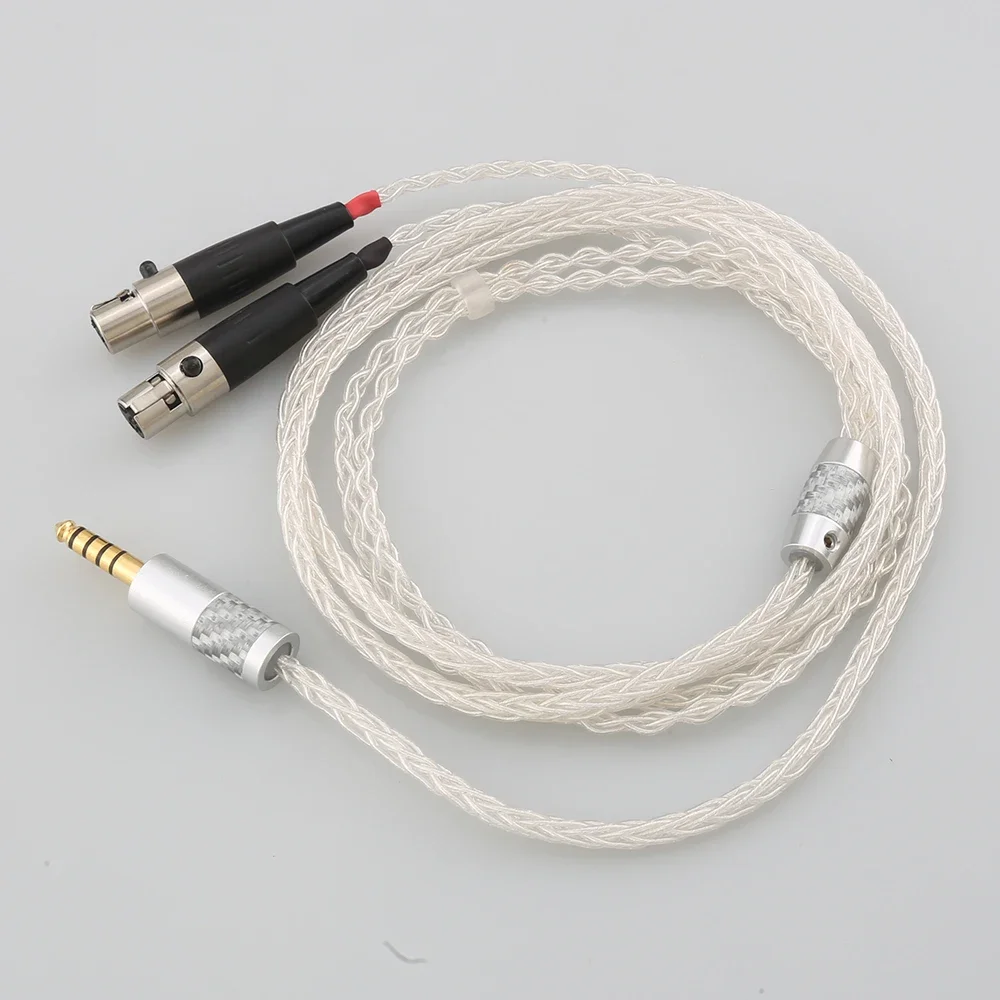 HiFi 99% чистое серебро 8-ядерный кабель для наушников 2 5 мм 4 3 XLR Audeze LCD-3 LCD-2 LCD-X LCD-XC 4z MX4