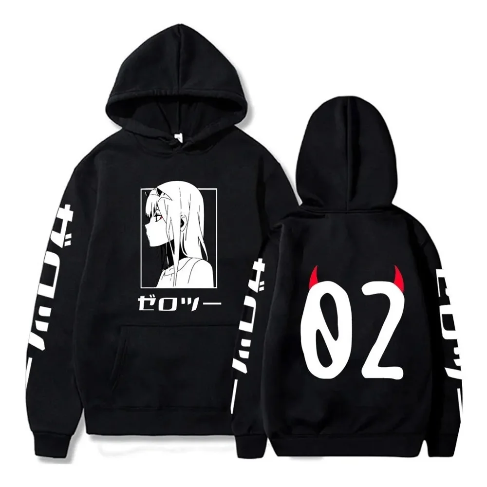 

Anime Darling In The Franxx Zero Two Hip Hop Manga Hoodie Japanese Streetwear Women Men Spring and Autumn Hoodies Sweatshirts