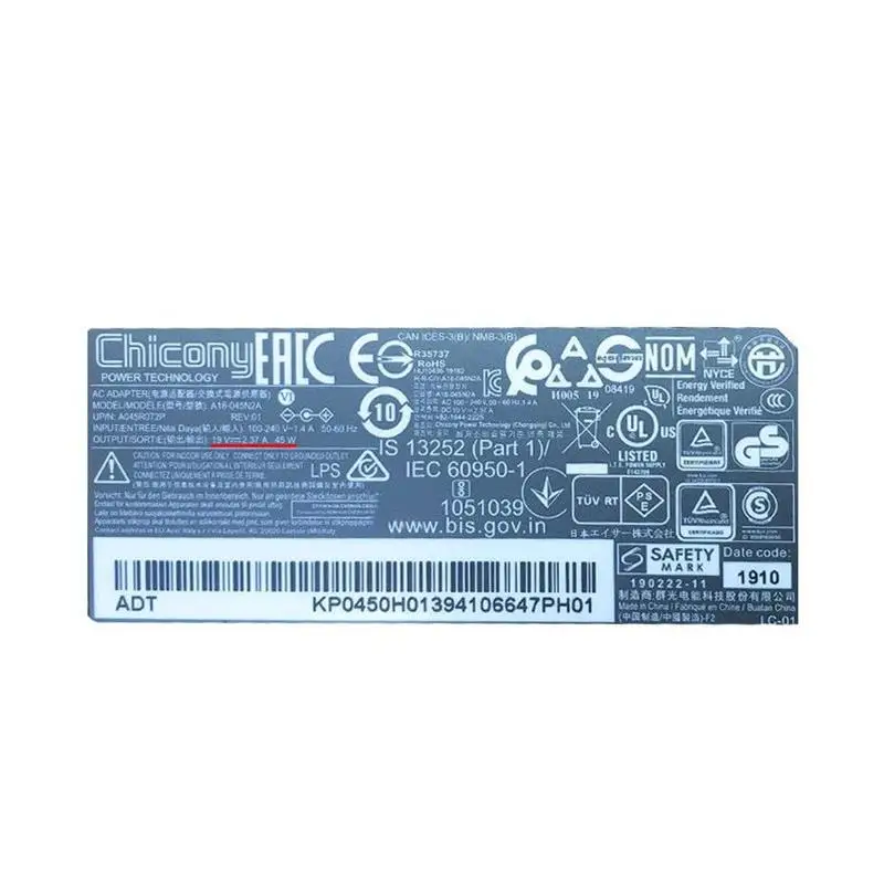 Оригинальное зарядное устройство для ноутбука ACER 19 в 3 0 А 45 Вт 1 x мм | Компьютеры и