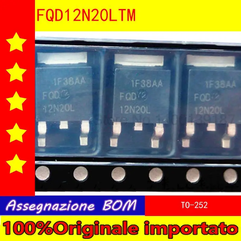 

FQD12N20LTM FQD12N20L 12N20 TO-252 полевая МОП-трубка с эффектом 12A 200 в