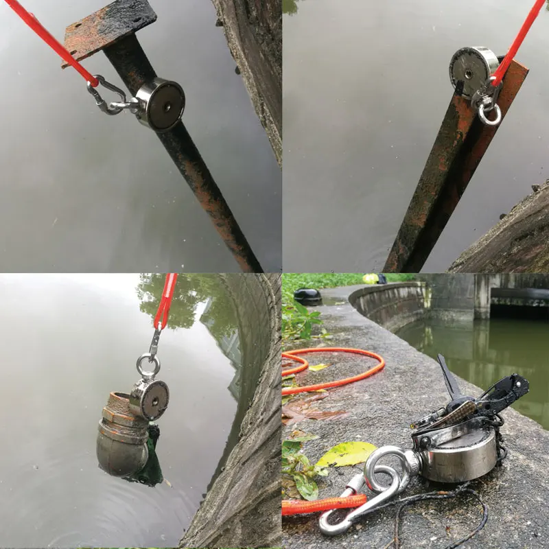 Мощный Неодимовый круглый магнит 500 кг с веревочным захватом 20 м 250 * 2 для наружной