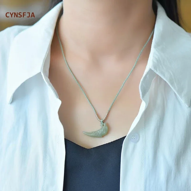 CYNSFJA новый настоящий сертифицированный натуральный нефрит Хэтянь унисекс